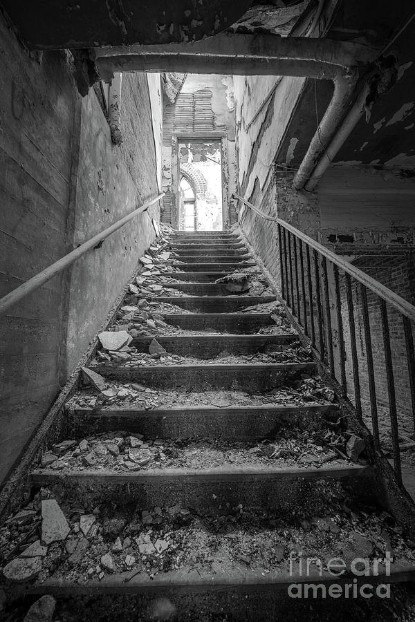 Stairway to Filth BW Photograph by Michael Ver Sprill