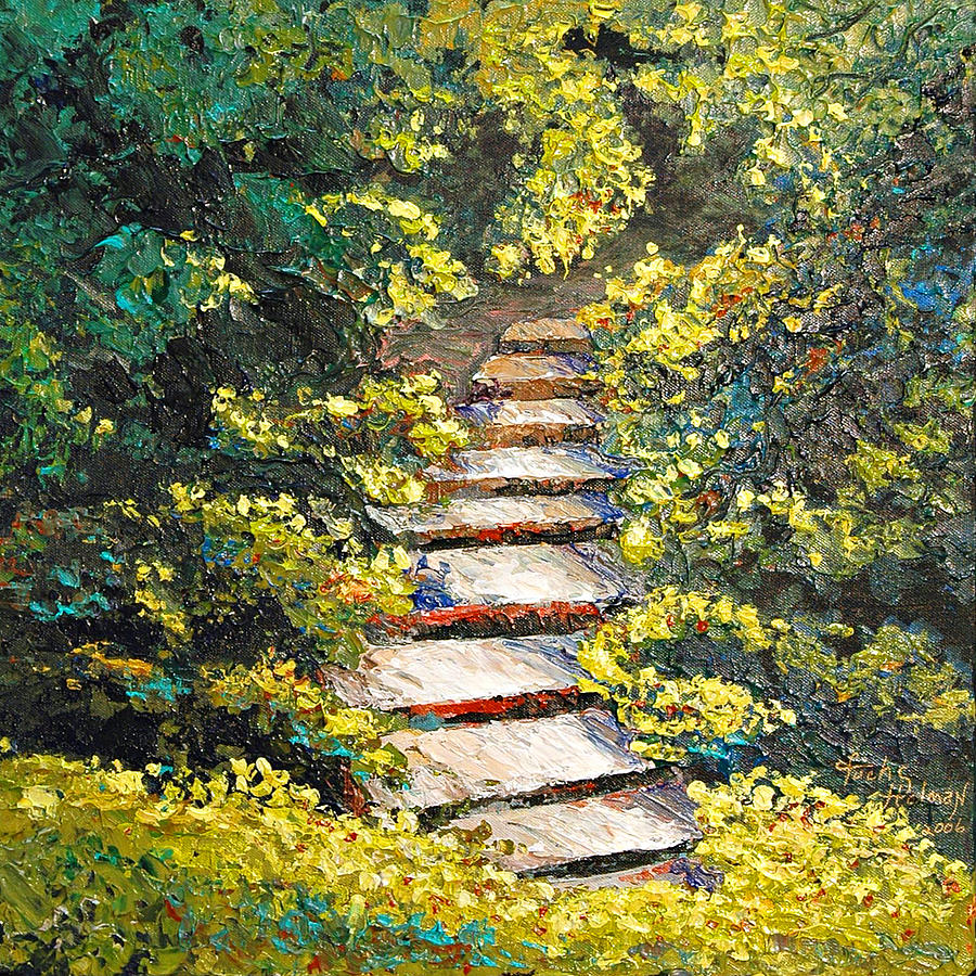 Stairway to Heaven Painting by Cathy Fuchs-Holman - Pixels