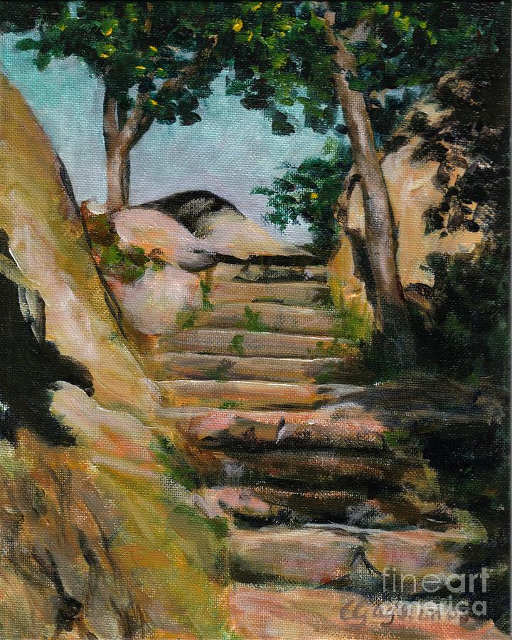 Stairway to Heaven Painting by Claire Gagnon