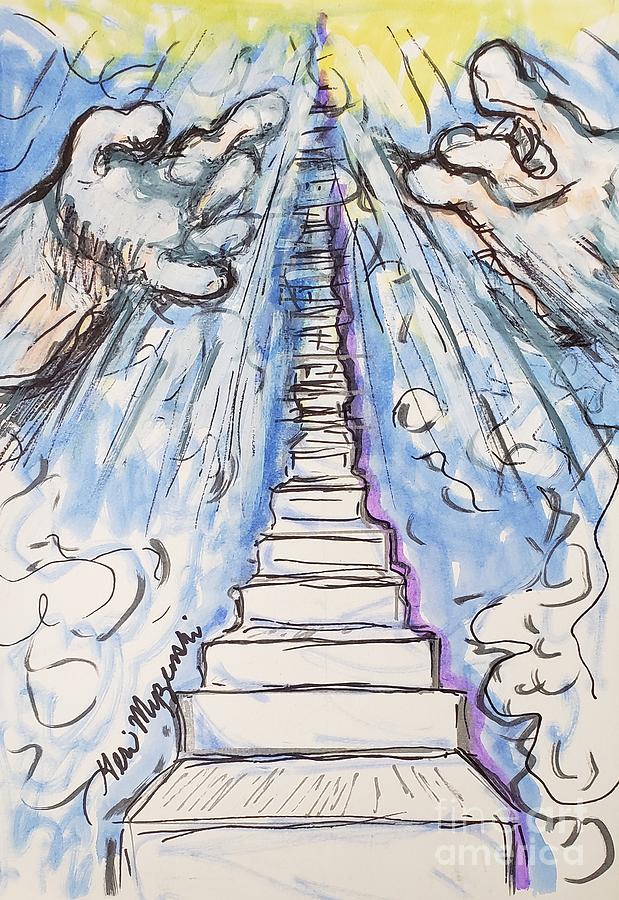 stairway to heaven dog drawing