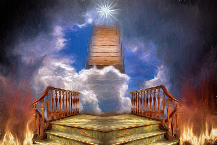 Stairway To Heaven Digital Art By John Haldane Pixels