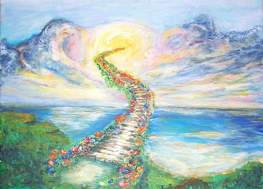 Stairway To Heaven Painting by Mary Sedici