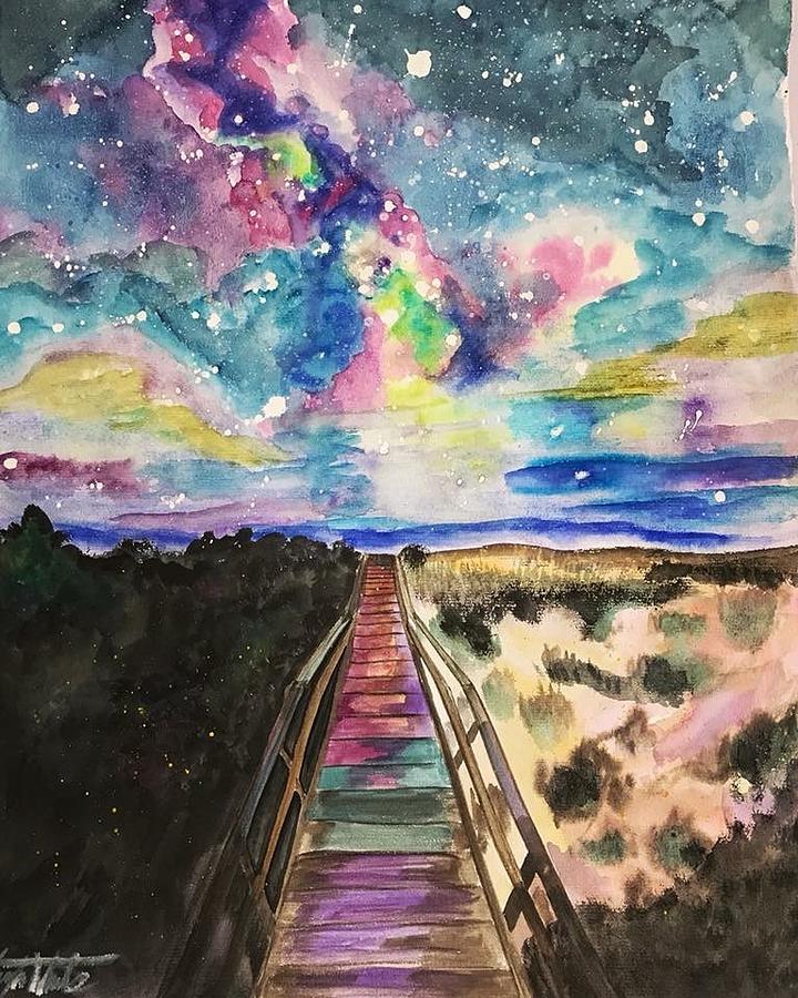 How To Paint “Stairway To Heaven” acrylic Painting 