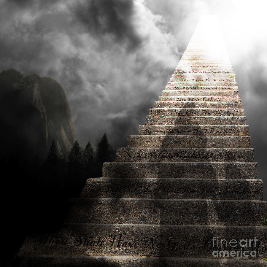 Stairway To Heaven v2 square Photograph by Wingsdomain Art and Photography