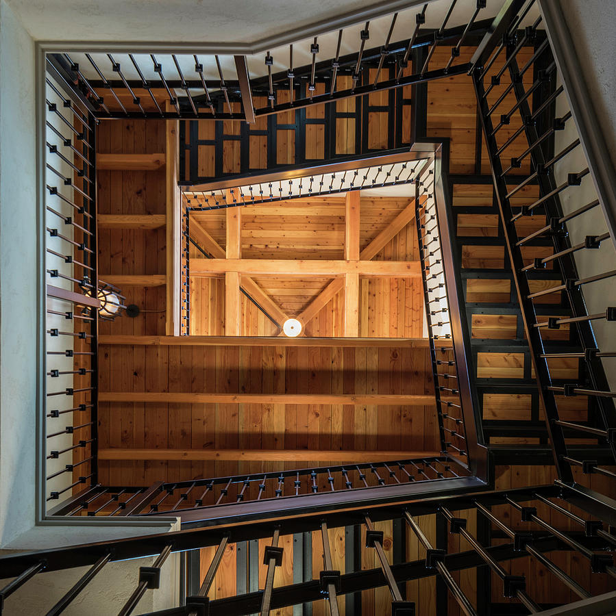 Stairway - Villa Bellezza Winery Photograph by Steve Snyder