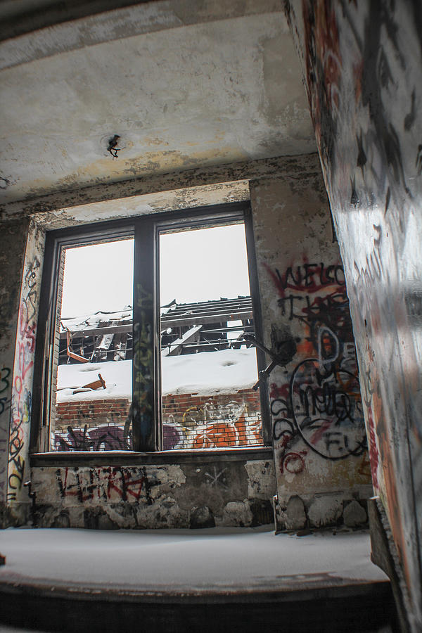 Stairwell and Window Michigan Central Station Photograph by John McGraw