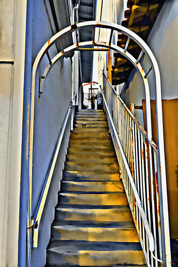 Stairwell From The Street Digital Art by Glenn McCarthy Art and Photography