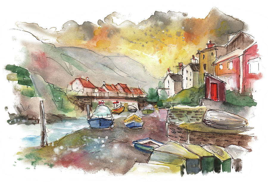 Staithes 03 Painting by Miki De Goodaboom