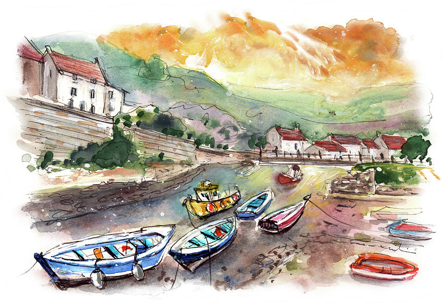 Staithes 04 Painting by Miki De Goodaboom
