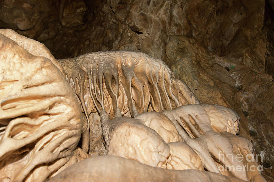 Stalactite Formation In Karst Cave Photograph