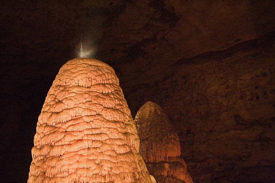 Stalagmite in Onandaga Cave Photograph by David Coblitz