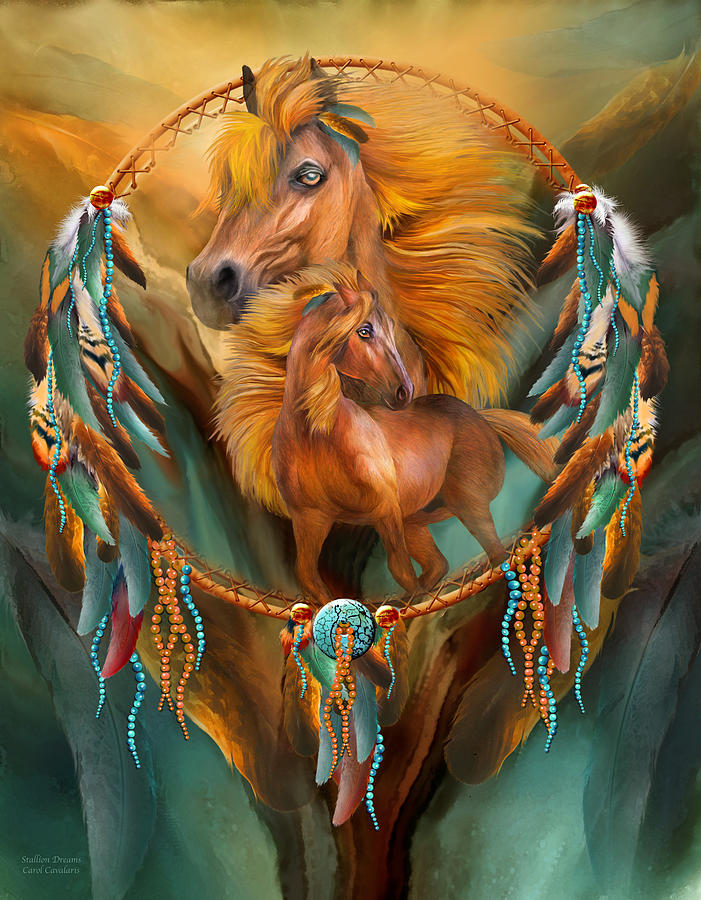 Stallion Dreams Mixed Media by Carol Cavalaris