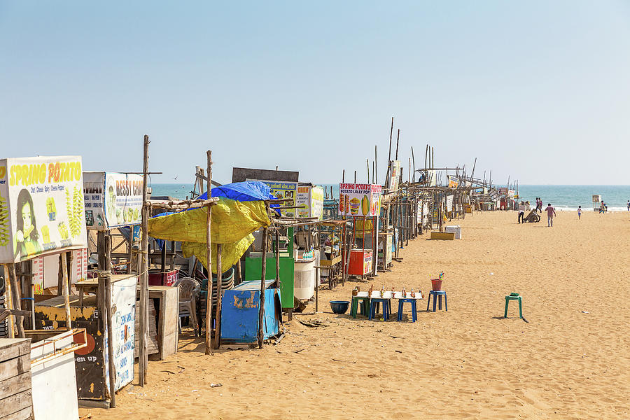 stalls at Elliots Beach, Chennai, Tamil Nadu, India Photograph by Henning Marquardt