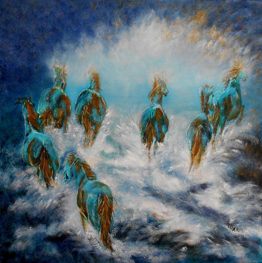 Stampede to Heaven Painting by Maris Sherwood