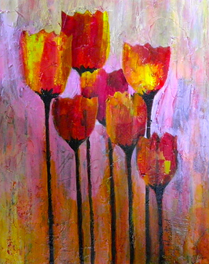 Tulip Painting - Stand Up and Shine by Terry Honstead