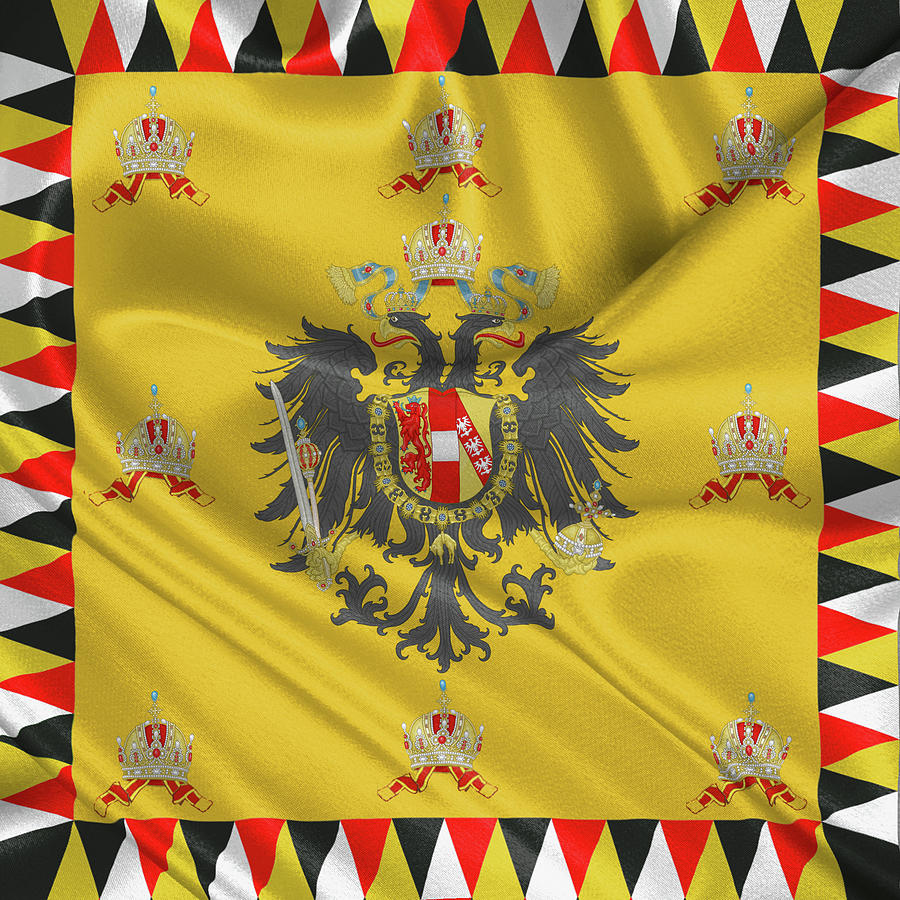 Standard of the Austrian Emperor  Digital Art by Serge Averbukh