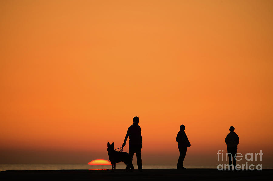 Aberystwyth Photograph - Standing At Sunset by Keith Morris Aberystwyth Photograph - Standing At Sunset by Keith Morris