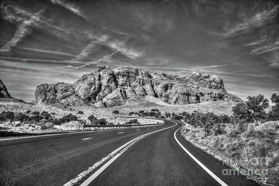 Standing In The Road B W Grand Canyon Butte Page Arizona Art Photograph by Reid Callaway