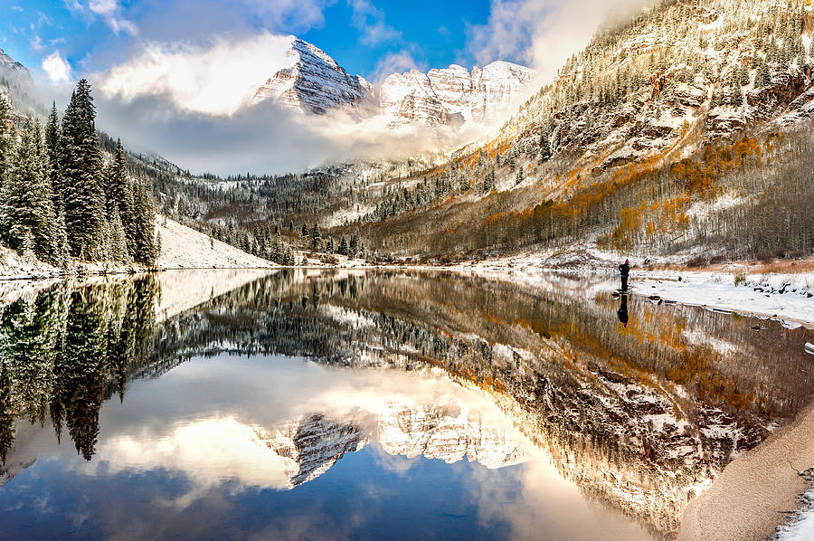 Mountain Photograph - Standing Near the Bells - Aspen Colorado by Gregory Ballos