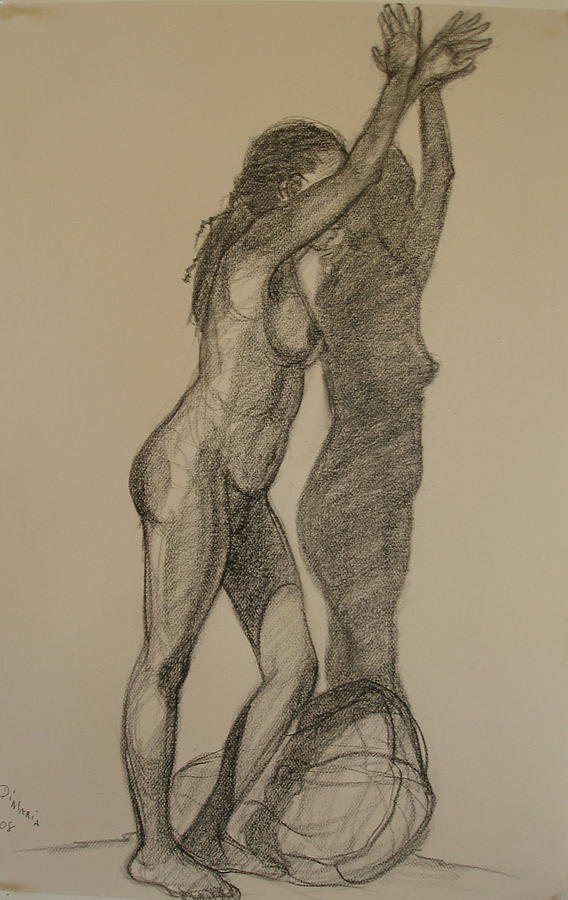 Standing Nude 1 Drawing by Donelli  DiMaria