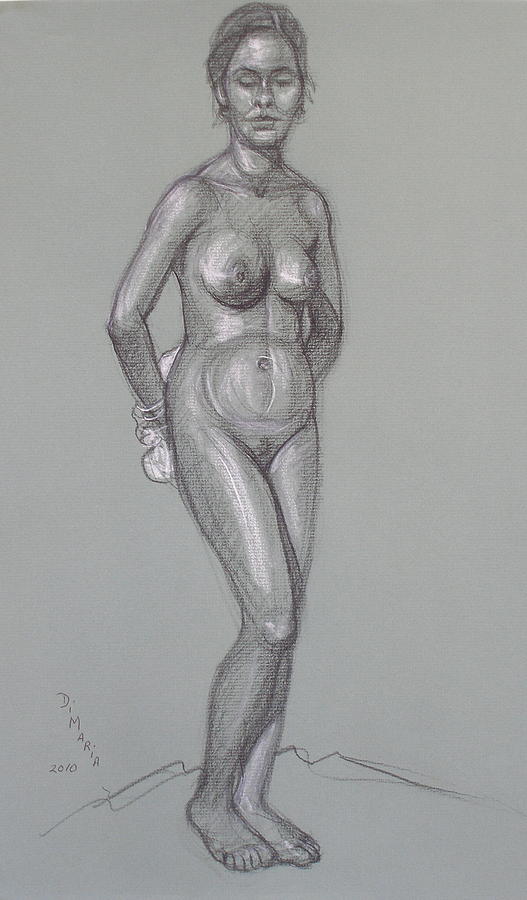 Standing Nude 2 Drawing by Donelli  DiMaria