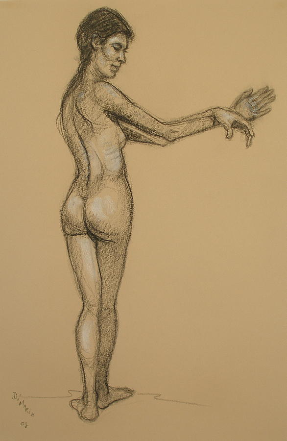 Standing Nude 3 Drawing by Donelli  DiMaria