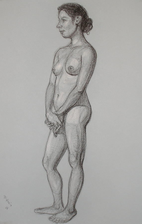 Standing Nude 4 Drawing by Donelli  DiMaria