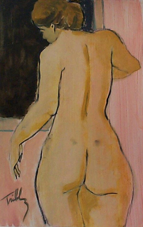 Standing Nude, Arm Extended Painting by Thomas Tribby