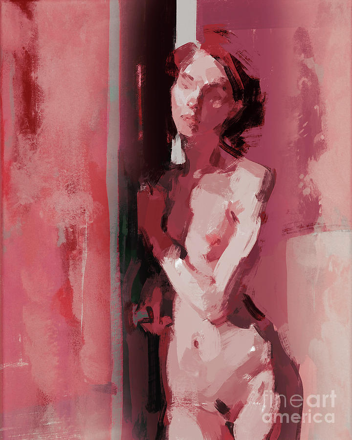 Standing Nude lady iu8 Painting by Gull G
