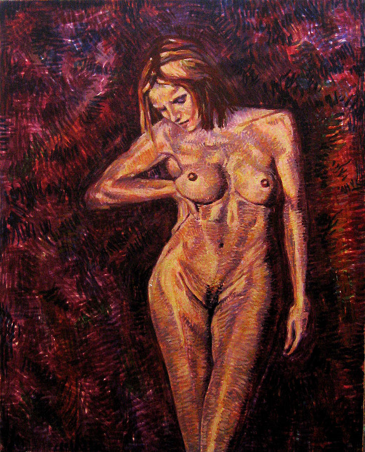 Nude Painting - Standing nude  by Misa Dudic