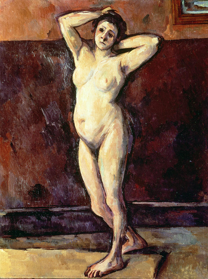 Nude Painting - Standing Nude Woman by Cezanne