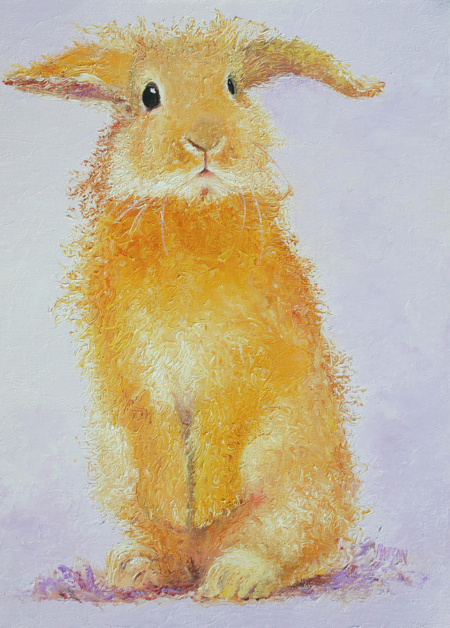 Standing Rabbit - Honey Painting by Jan Matson