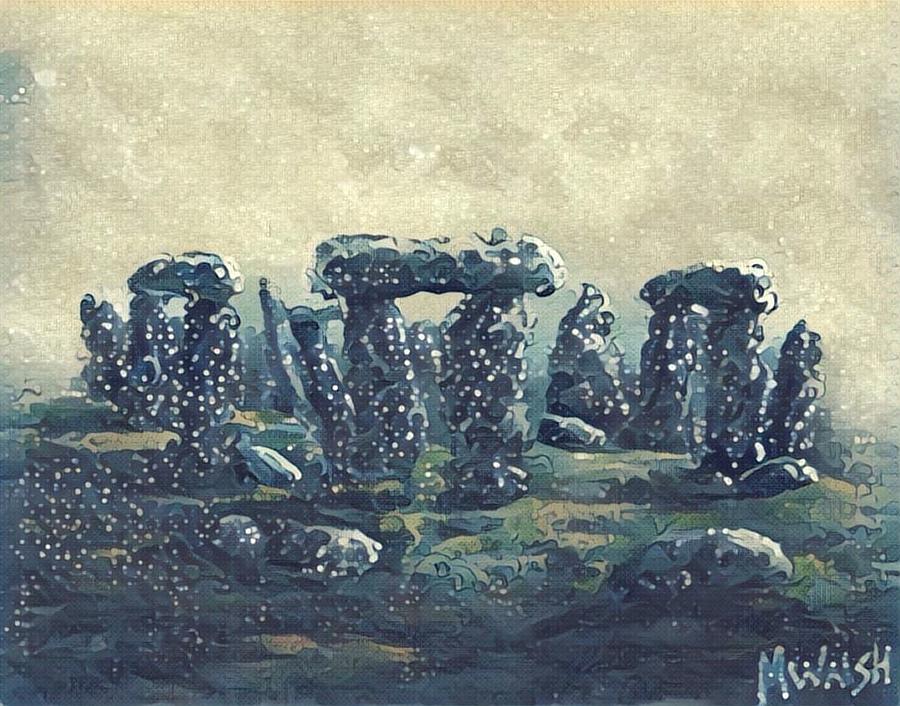 Standing stones digital Painting by Megan Walsh