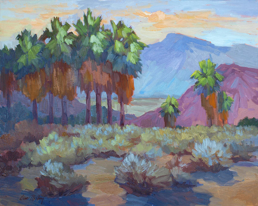 Mountain Painting - Standing Tall at Thousand Palms by Diane McClary