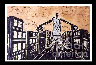 Basketball Mixed Media - Standing Tall by Christopher Williams
