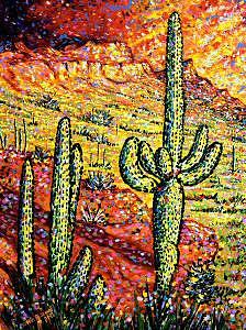 Southwest Painting - Standing Tall by Max R Scharf Southwest Painting - Standing Tall by Max R Scharf