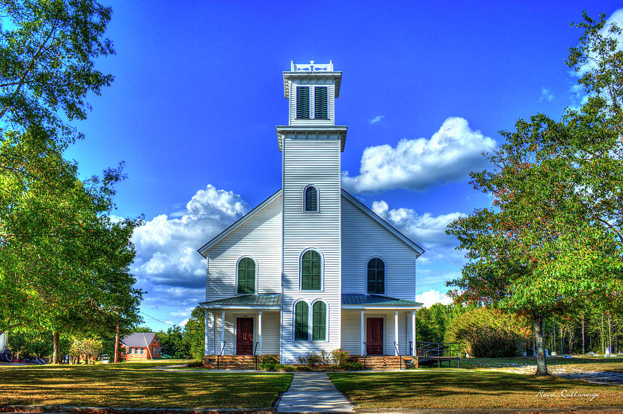 Standing Tall White Plains Baptist Church Greene county Georgia Art Photograph by Reid Callaway