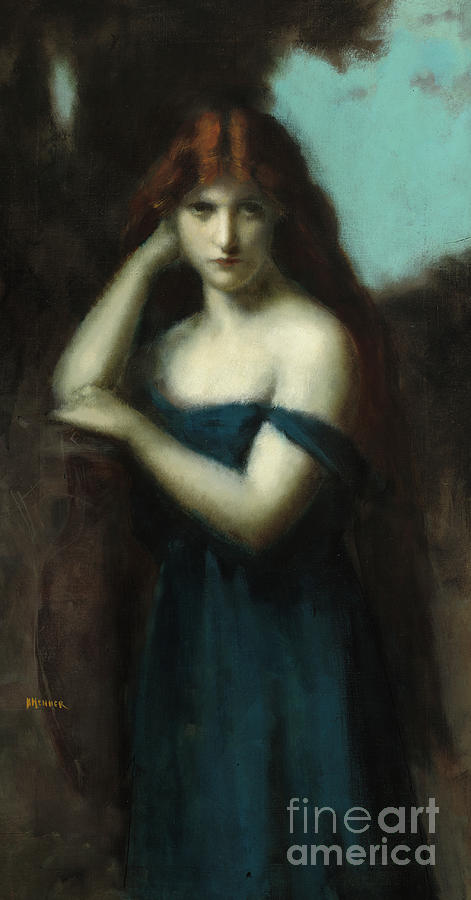Standing Woman Painting by Jean-Jacques Henner