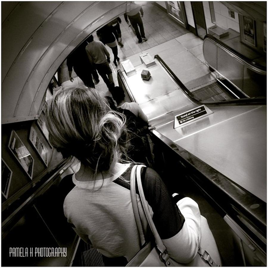 London Photograph - #standontheright #tube #underground by Pamela Harridine