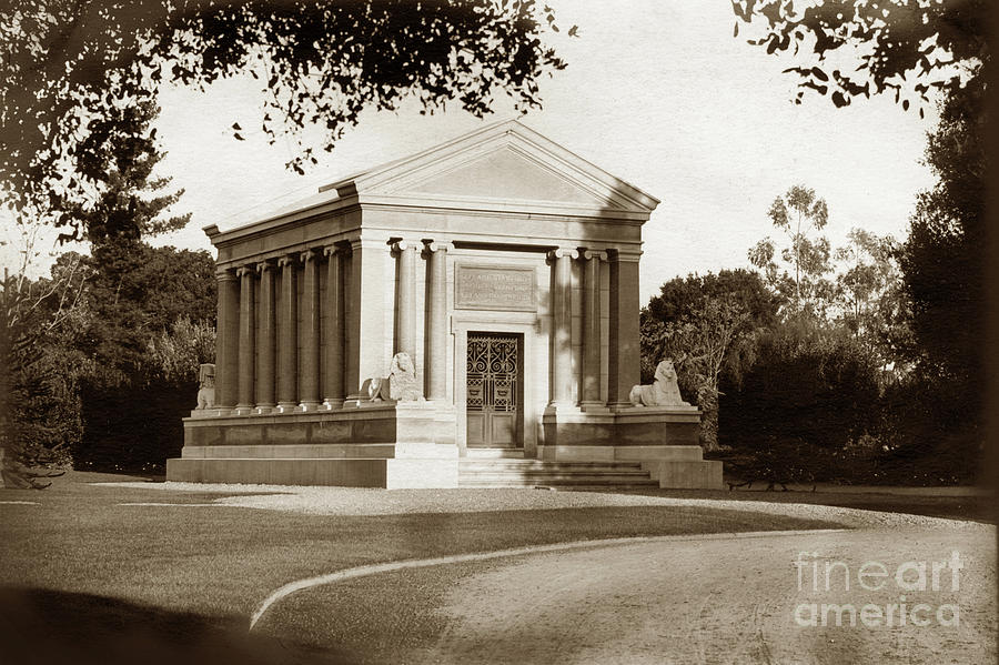 Stanford University Photograph - Stanford Tomb in the northwest of the Stanford University campus by Monterey County Historical Society