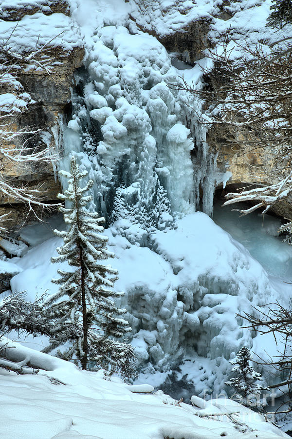 Jasper National Park Photograph - Stanley Falls Winter Closeup by Adam Jewell
