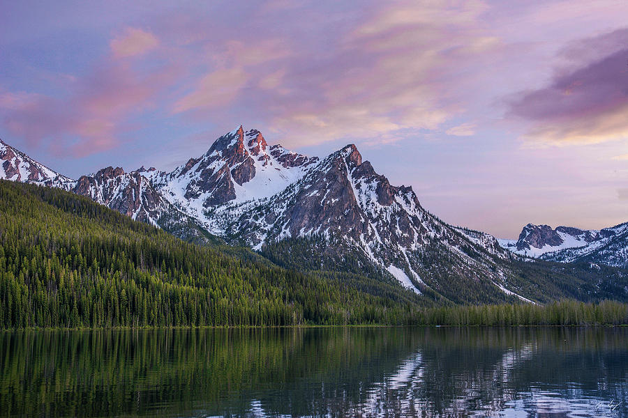 Stanley Lake Sunset Photograph by Aaron Spong