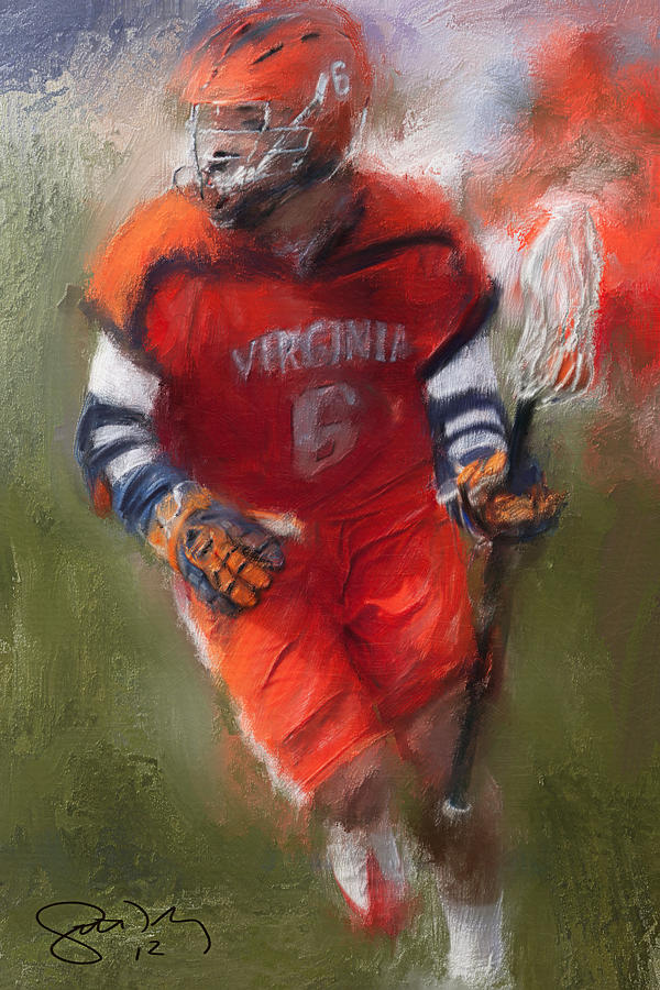 Sports Painting - Stanwick Lacrosse 3 by Scott Melby