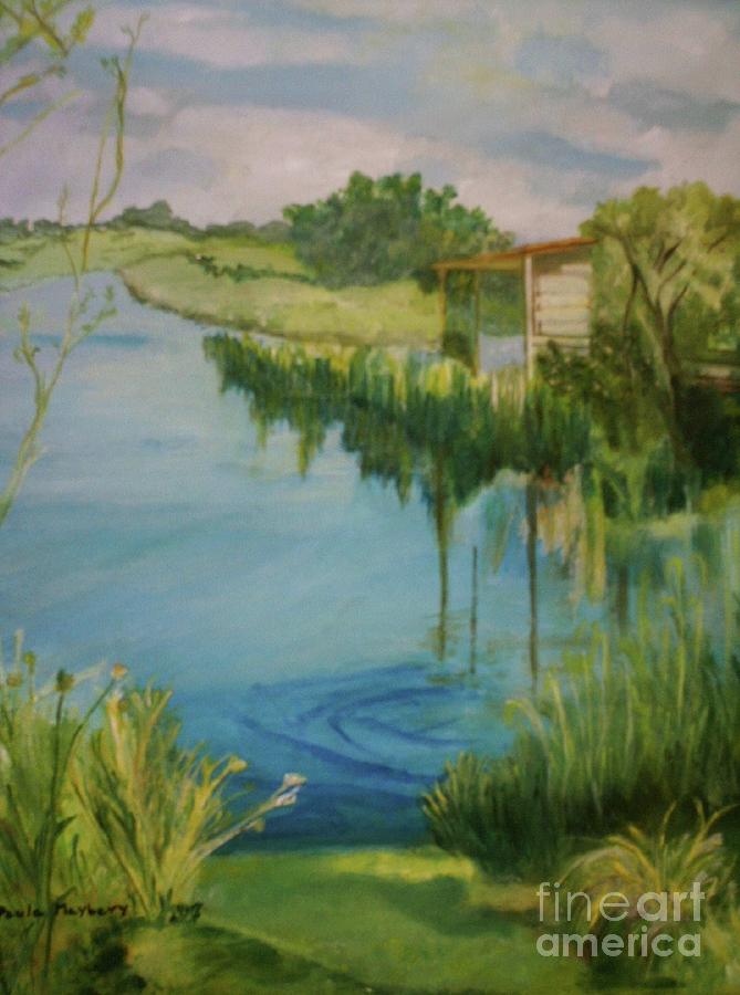 Stanwick Lakes Painting by Paula Maybery
