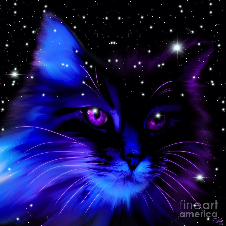 Star Cat Painting by Nick Gustafson