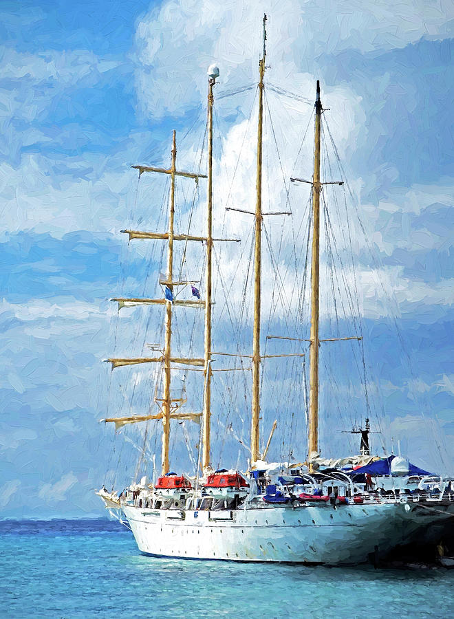 Star Clipper Tall Ship Digital Art by Dennis Cox Photo Explorer
