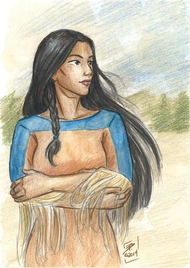 Native American Painting - Star-Daughter by Brandy Woods