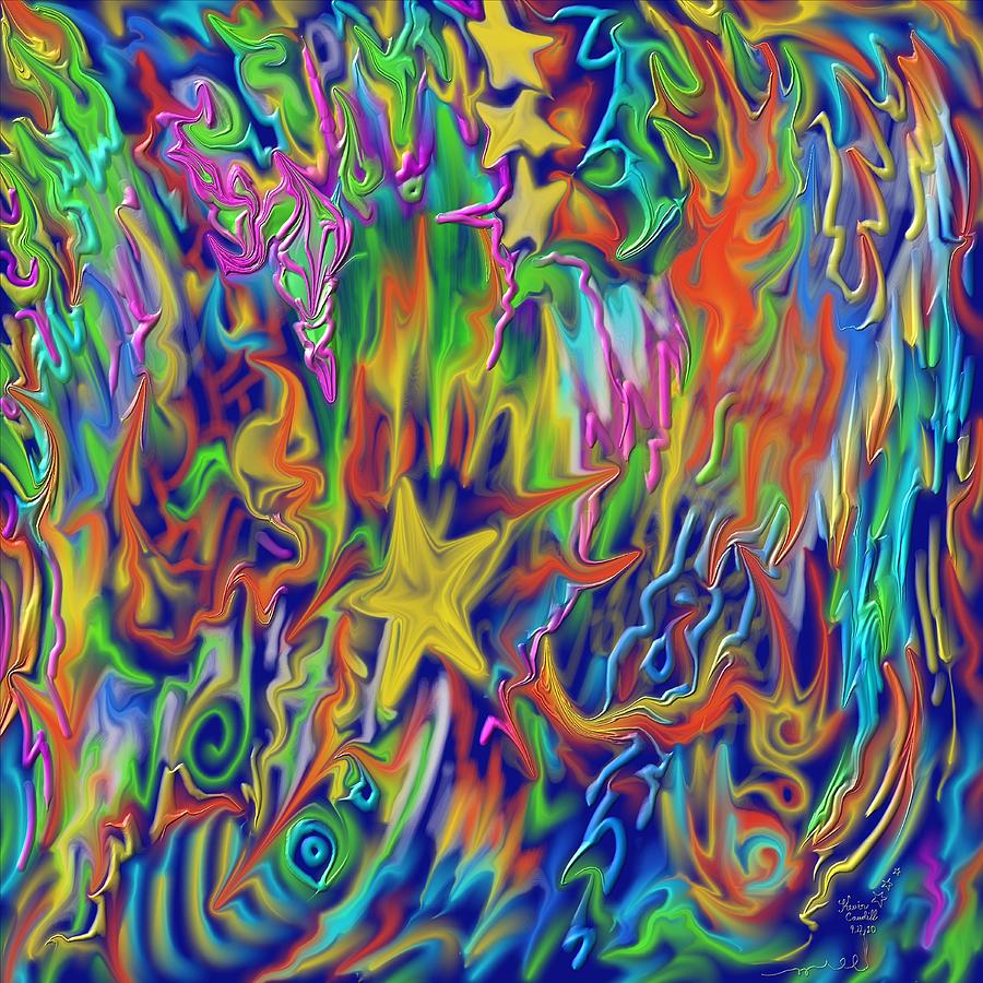 Abstract Painting - Star E Nite by Kevin Caudill