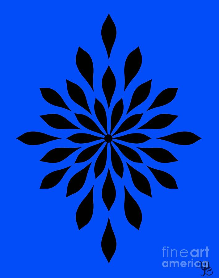 Star Flower Blue  Digital Art by Mindy Bench