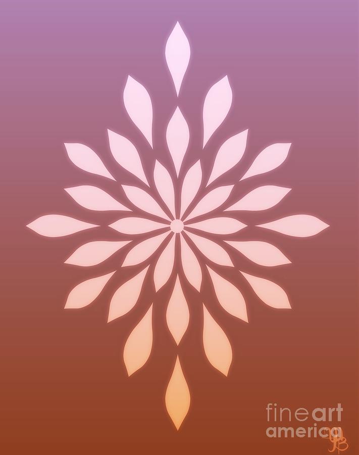 Star Flower Ombre Digital Art